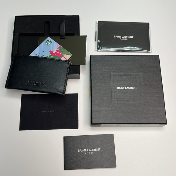 Saint Laurent Mirror Leather "FOR YOU" Card Holder - Picture 3 of 10